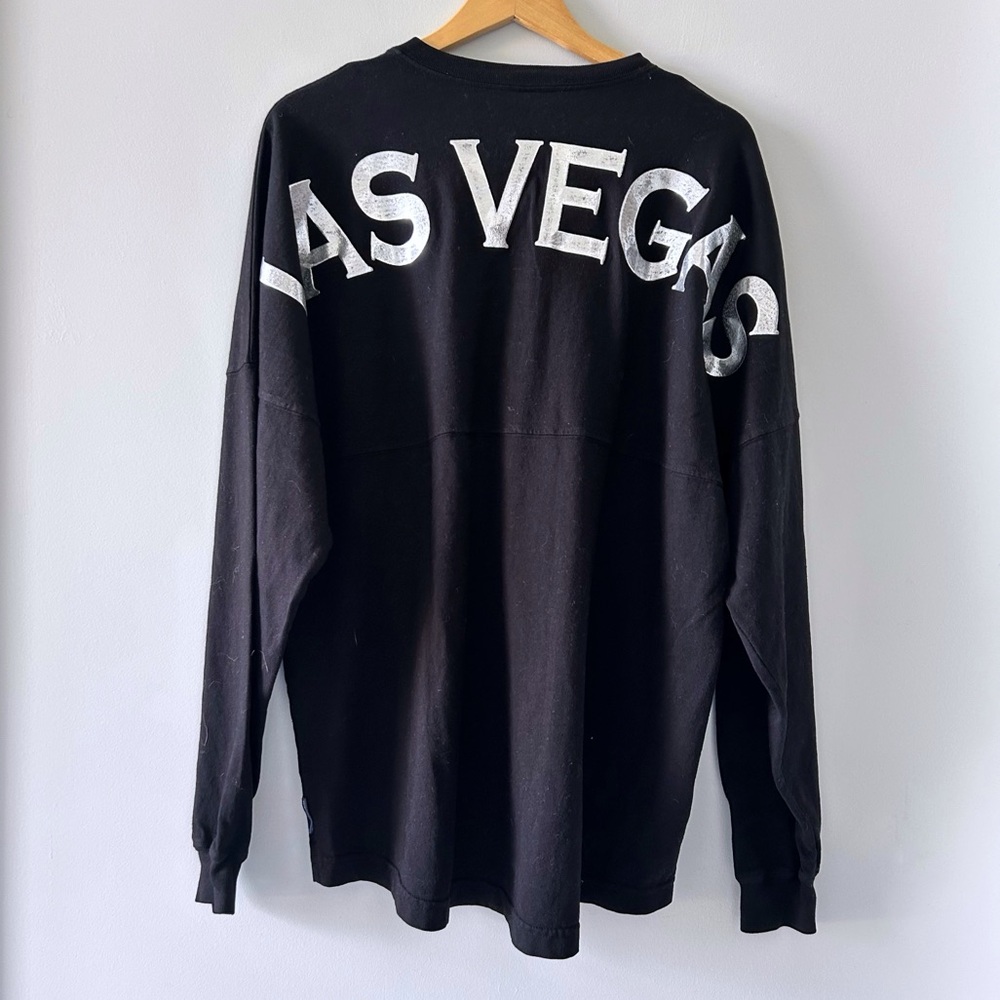 NEW Las Vegas Spirit Jersey Black Silver Women's Large Lace Up Metallic